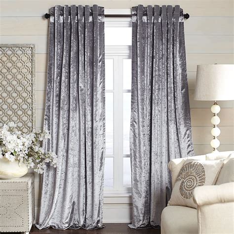 silver metallic curtain panels